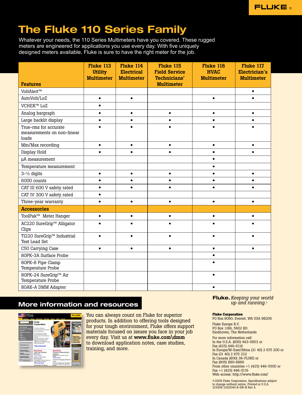 Page 2 of 2 - Fluke Fluke-113-Brochure-  Fluke-113-brochure