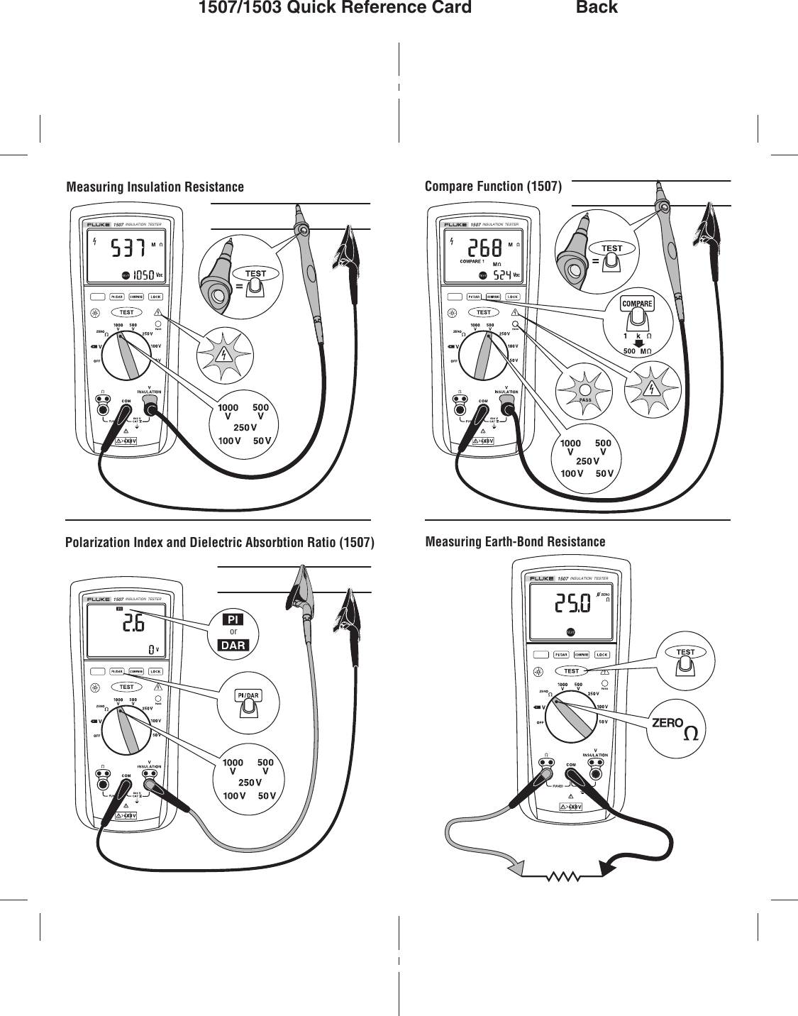 Page 2 of 2 - Fluke Fluke-1507-Users-Manual- 1507_QRC1  Fluke-1507-users-manual