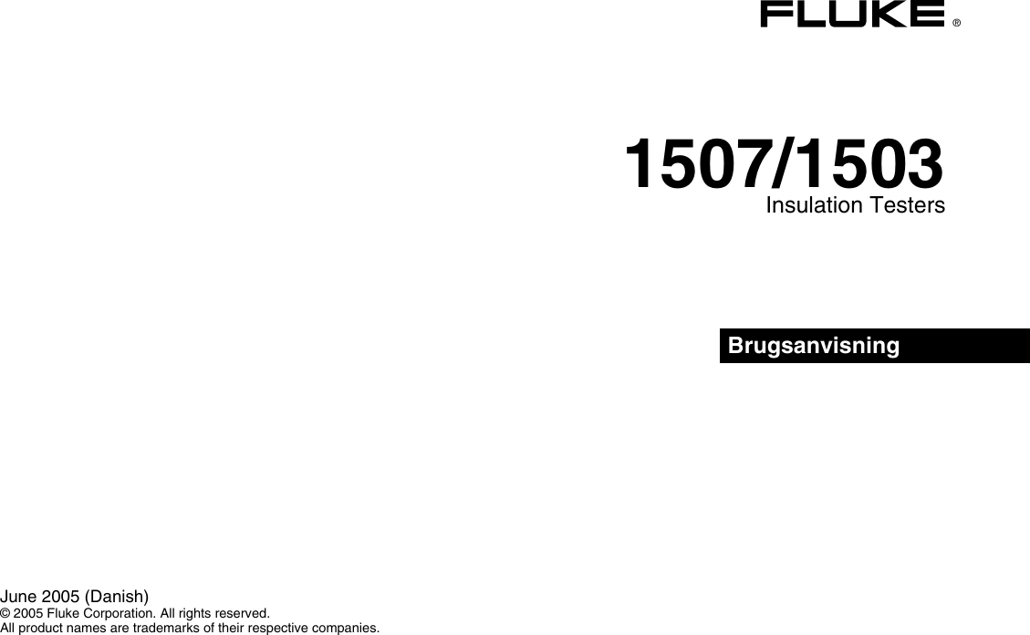 Fluke 1507 Users Manual