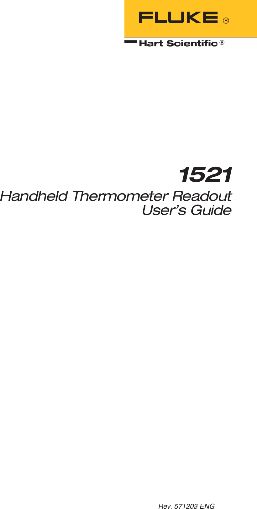 Page 1 of 1 - Fluke Fluke-1521-Users-Manual-  Fluke-1521-users-manual