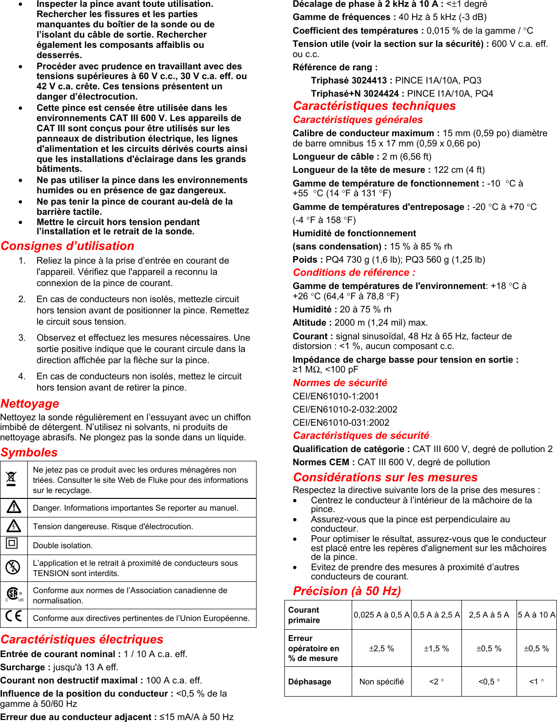 Page 2 of 2 - Fluke Fluke-1577-Insulation-Users-Manual Text