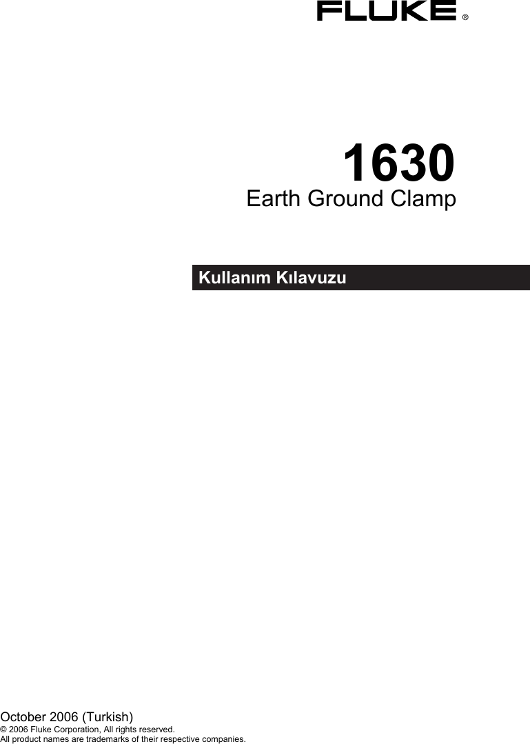 Fluke 1630 Users Manual