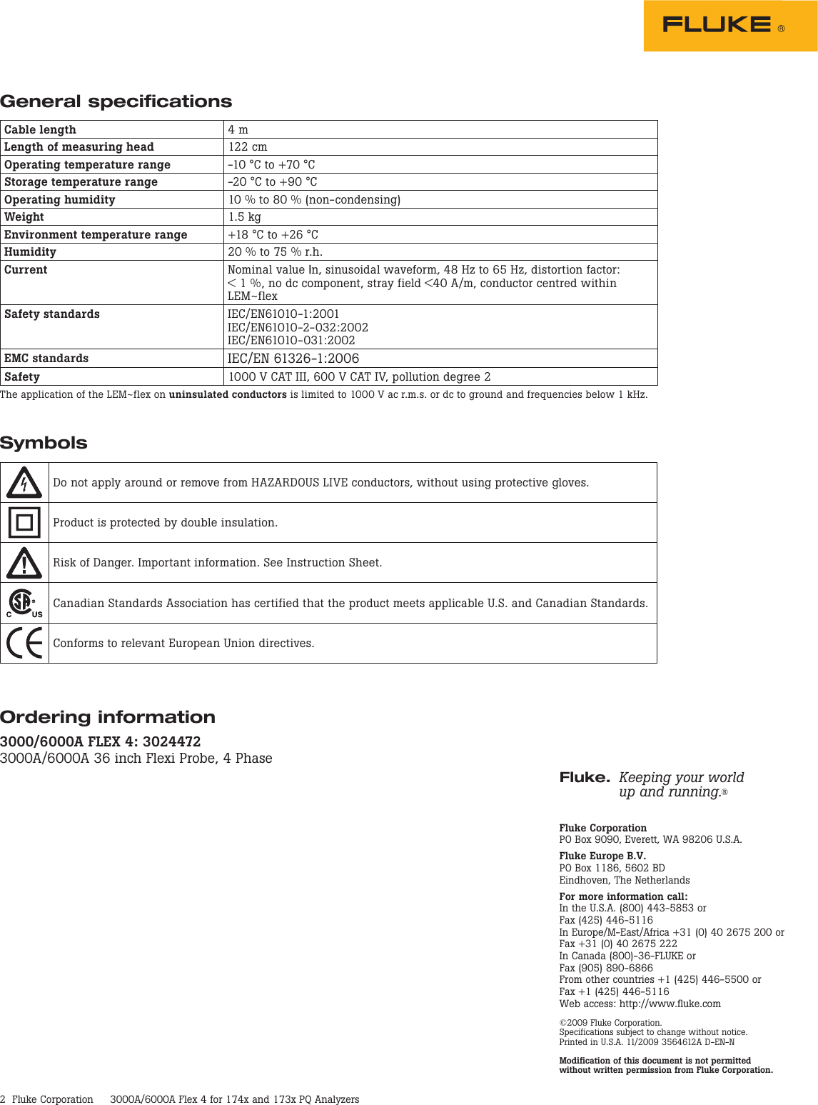 Page 2 of 2 - Fluke Fluke-1743-Data-Sheet-  Fluke-1743-data-sheet