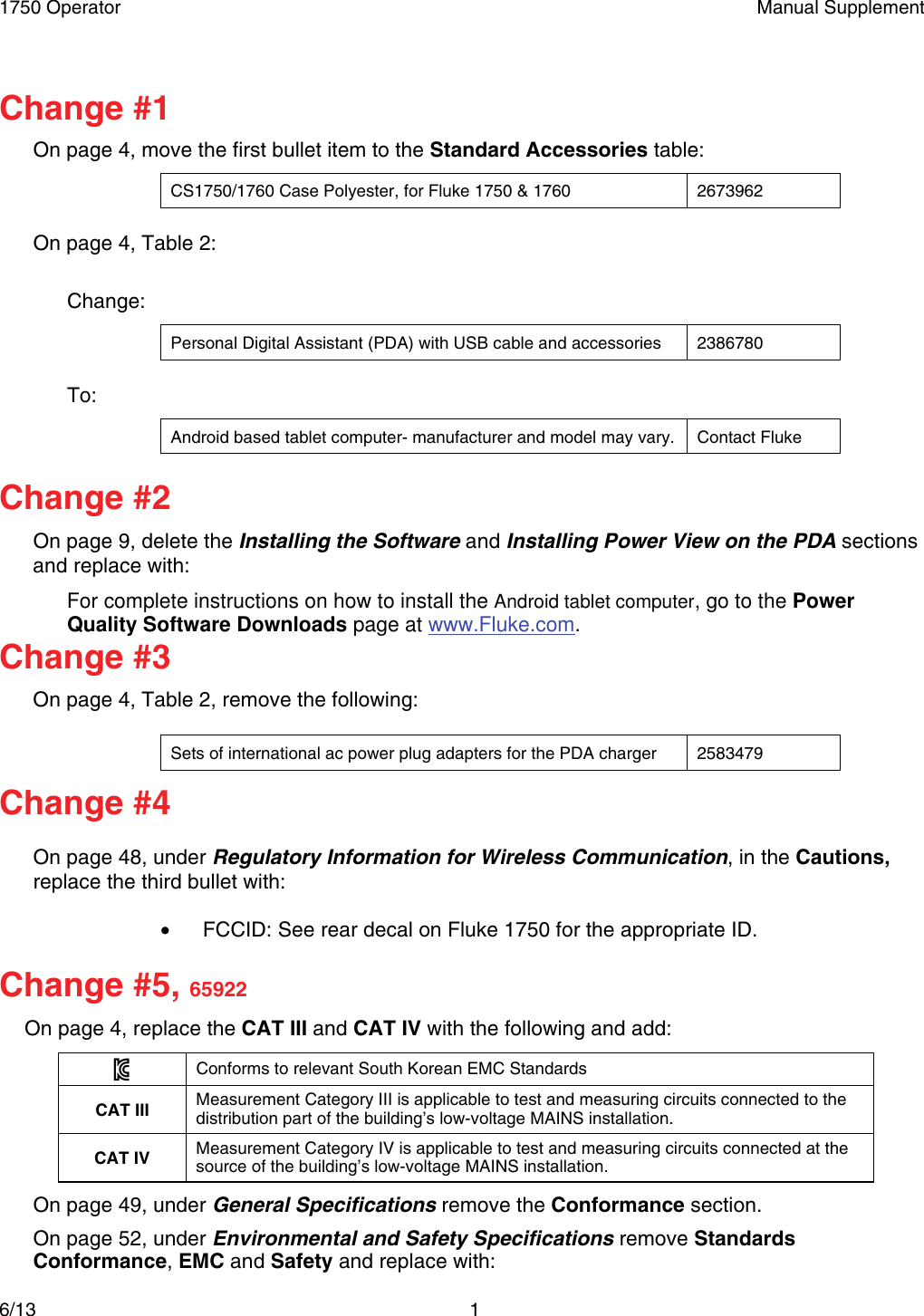 Page 2 of 3 - Fluke Fluke-1750-B-Users-Manual-  Fluke-1750-b-users-manual