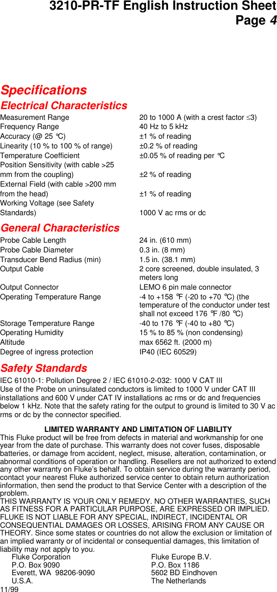 Page 4 of 4 - Fluke Fluke-1750-B-Users-Manual- Fluke-1750-b-users-manual