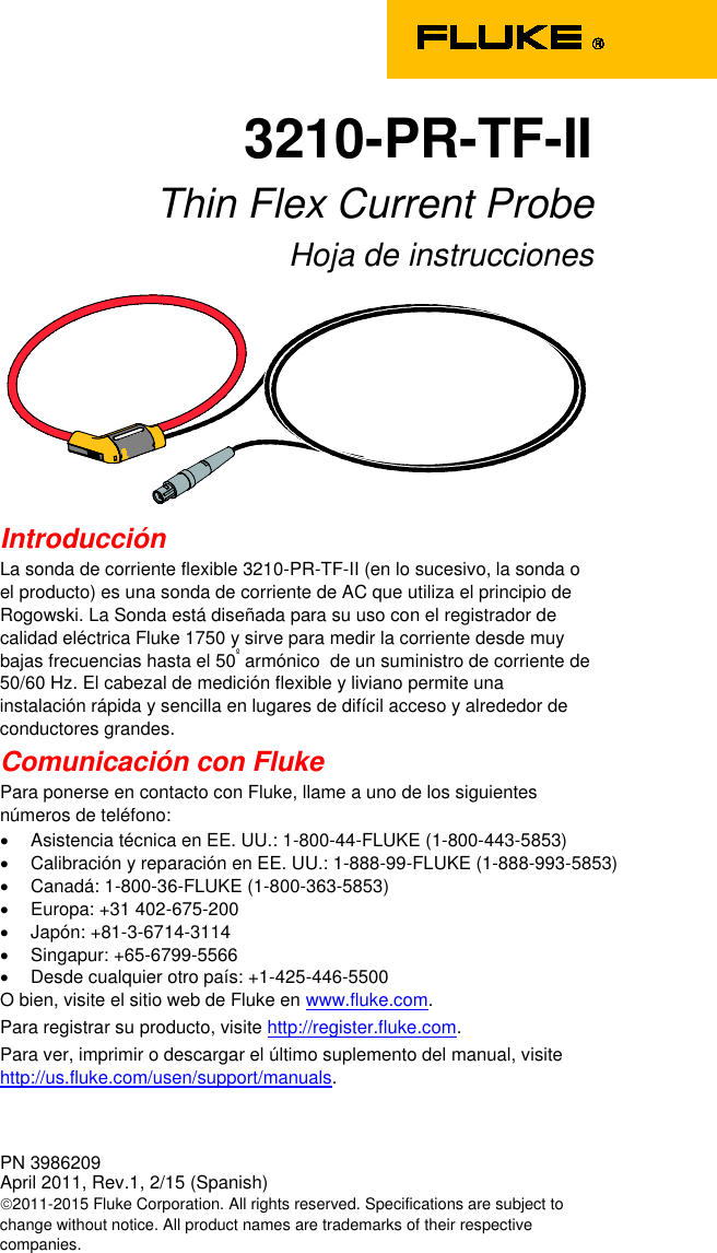 Page 1 of 4 - Fluke Fluke-1750-B-Users-Manual- Fluke-1750-b-users-manual