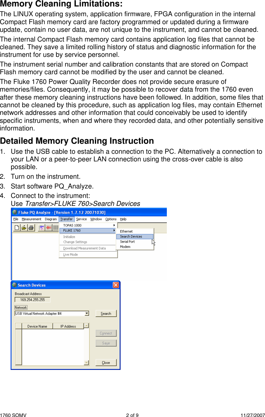 Page 2 of 9 - Fluke Fluke-1760Tr-Basic-Users-Manual- 1760  Fluke-1760tr-basic-users-manual