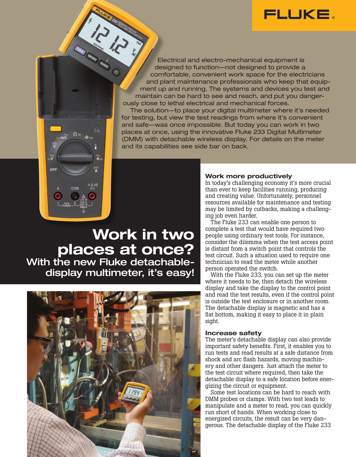 Page 1 of 2 - Fluke Fluke-233-Brochure-  Fluke-233-brochure