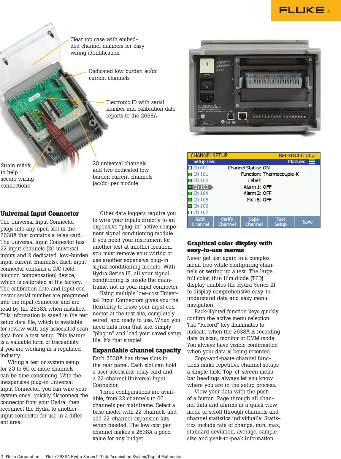 Page 3 of 12 - Fluke Fluke-2638A-Hydra-Series-Iii-Data-Sheet- 3000 Series LiNK  Tools. The Wireless Team. Fluke-2638a-hydra-series-iii-data-sheet