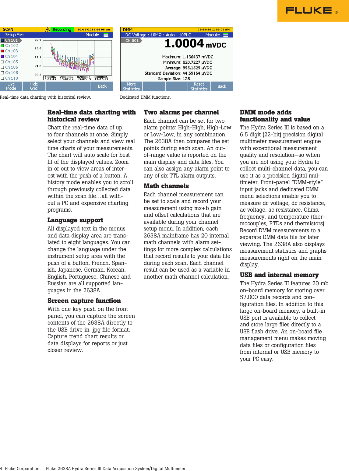 Page 4 of 12 - Fluke Fluke-2638A-Hydra-Series-Iii-Data-Sheet- 3000 Series LiNK  Tools. The Wireless Team. Fluke-2638a-hydra-series-iii-data-sheet