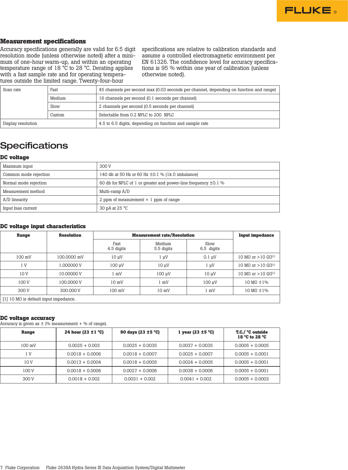 Page 7 of 12 - Fluke Fluke-2638A-Hydra-Series-Iii-Data-Sheet- 3000 Series LiNK  Tools. The Wireless Team. Fluke-2638a-hydra-series-iii-data-sheet