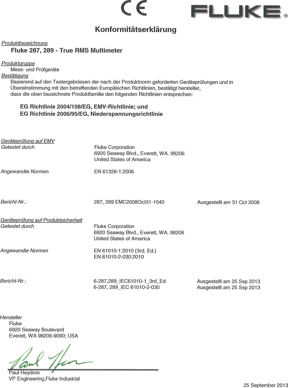 Page 2 of 2 - Fluke Fluke-287-True-Rms-Users-Manual- Fluke-287-true-rms-users-manual