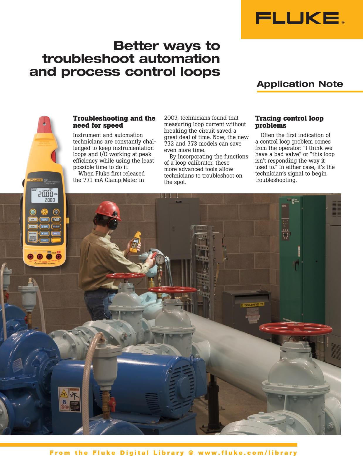 Page 1 of 3 - Fluke Fluke-28-Ii-Application-Note- Better Ways To Troubleshoot Automation And Process Control Loops  Fluke-28-ii-application-note