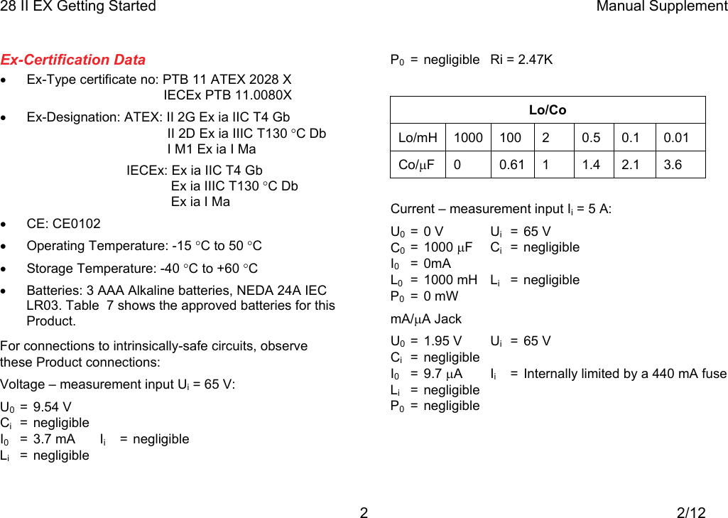 Page 3 of 9 - Fluke Fluke-28-Ii-Users-Manual MS4