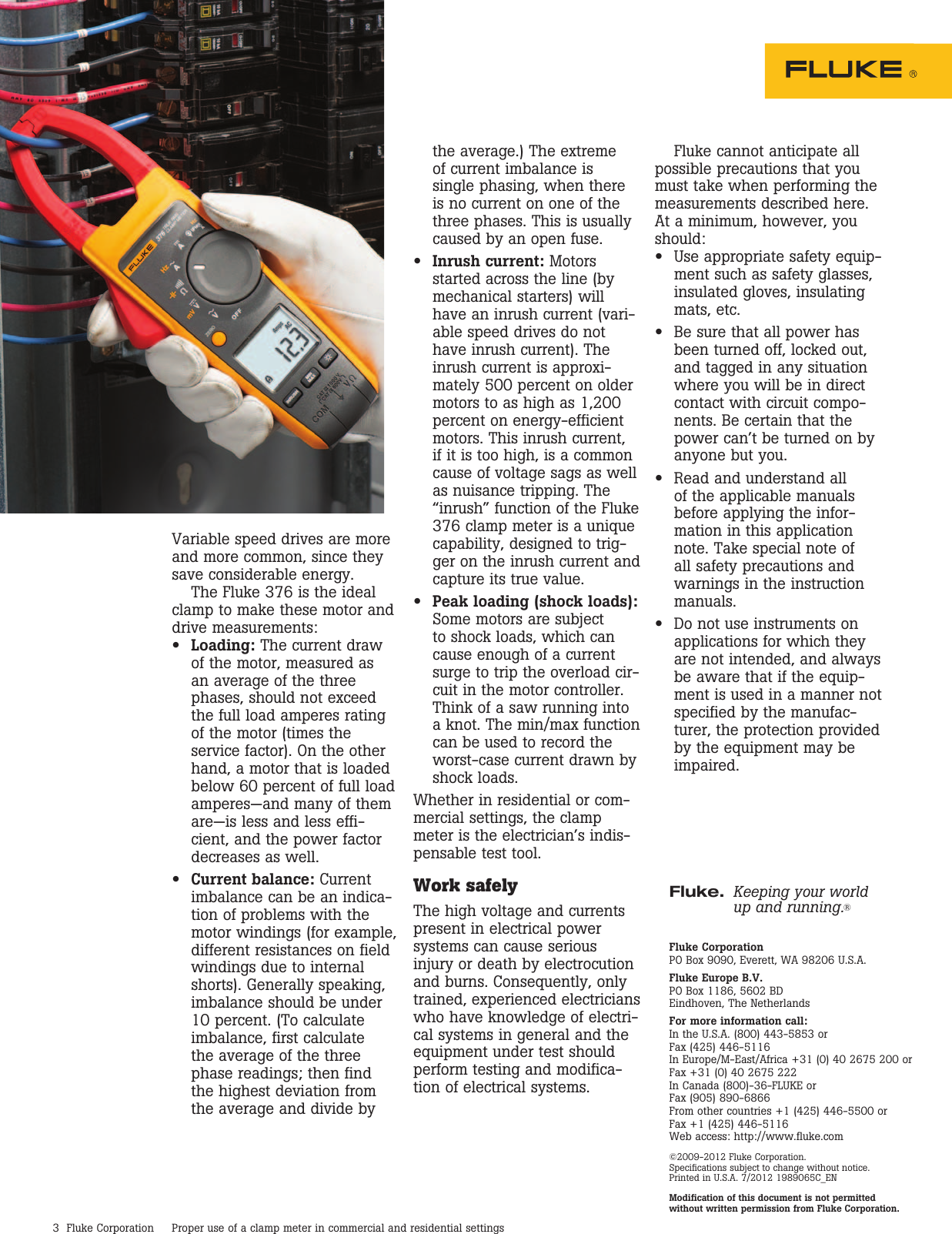 Page 3 of 3 - Fluke Fluke-373-Application-Note- Proper Use Of Clamp Meters In Commercial And Residential Settings  Fluke-373-application-note