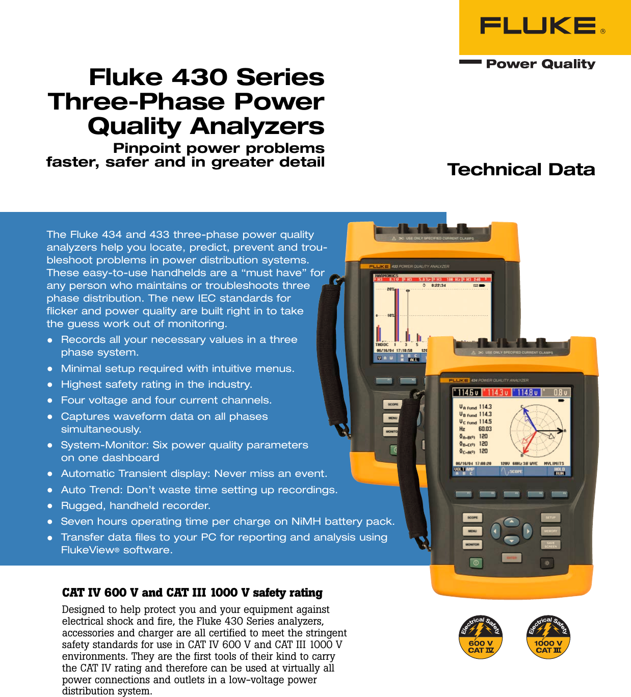 Page 1 of 8 - Fluke Fluke-430-Series-Users-Manual- 2116965 Rev A  Fluke-430-series-users-manual