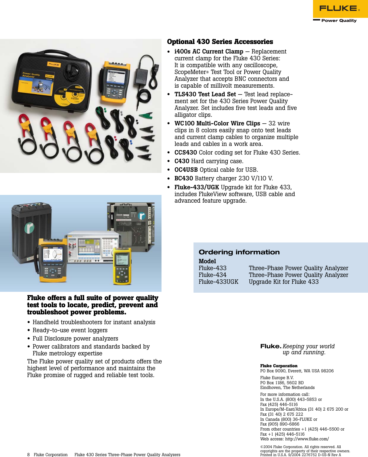 Page 8 of 8 - Fluke Fluke-430-Series-Users-Manual- 2116965 Rev A  Fluke-430-series-users-manual