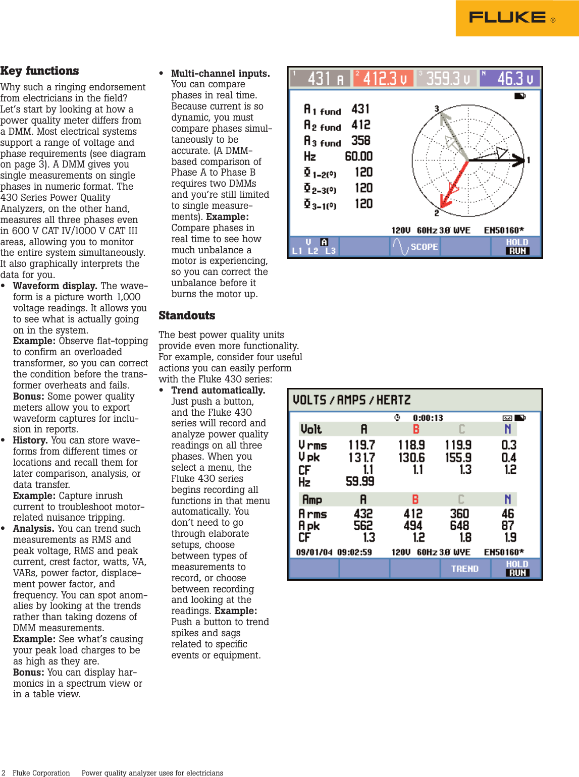 Page 2 of 3 - Fluke Fluke-434-Series-Ii-Application-Note- 2394340 Rev A  Fluke-434-series-ii-application-note