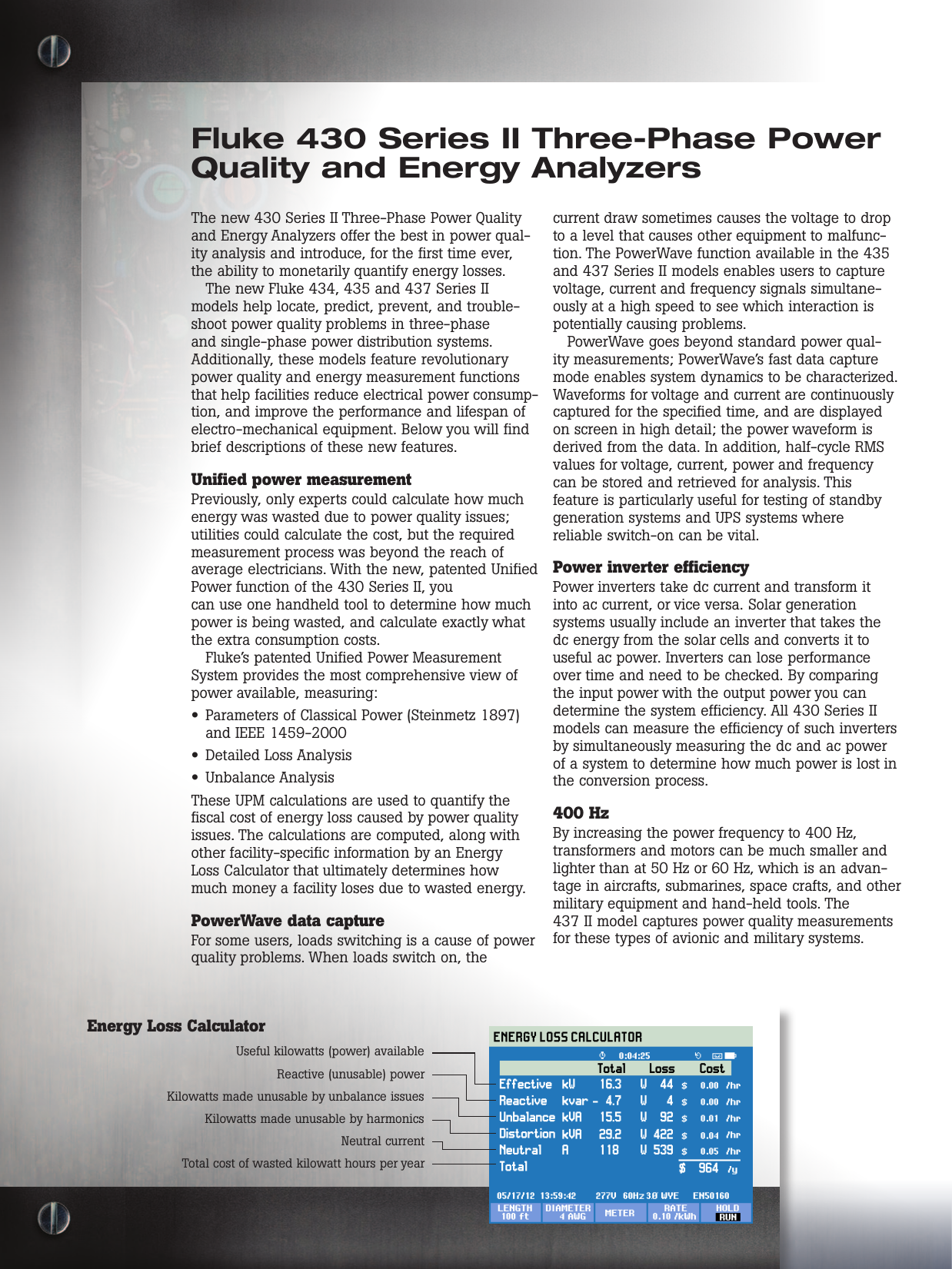 Page 3 of 6 - Fluke Fluke-434-Series-Ii-Brochure-  Fluke-434-series-ii-brochure