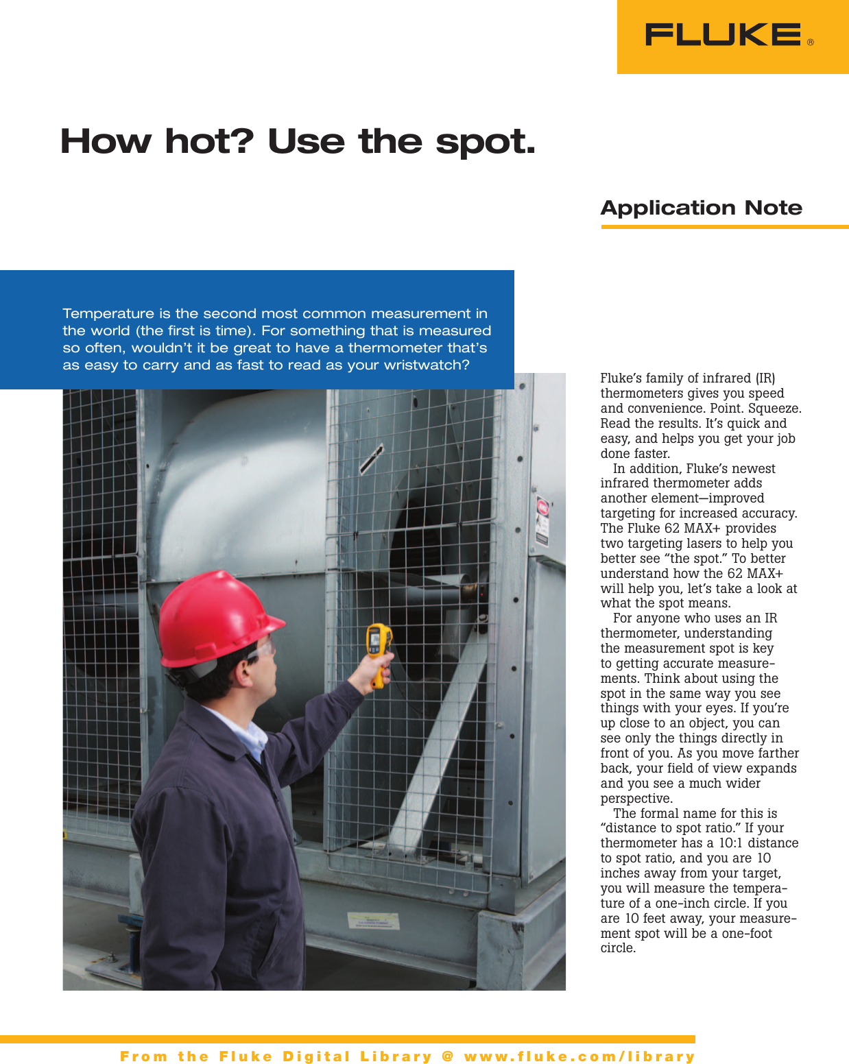 Fluke 62 Max Application Note How Hot? Use The Spot.