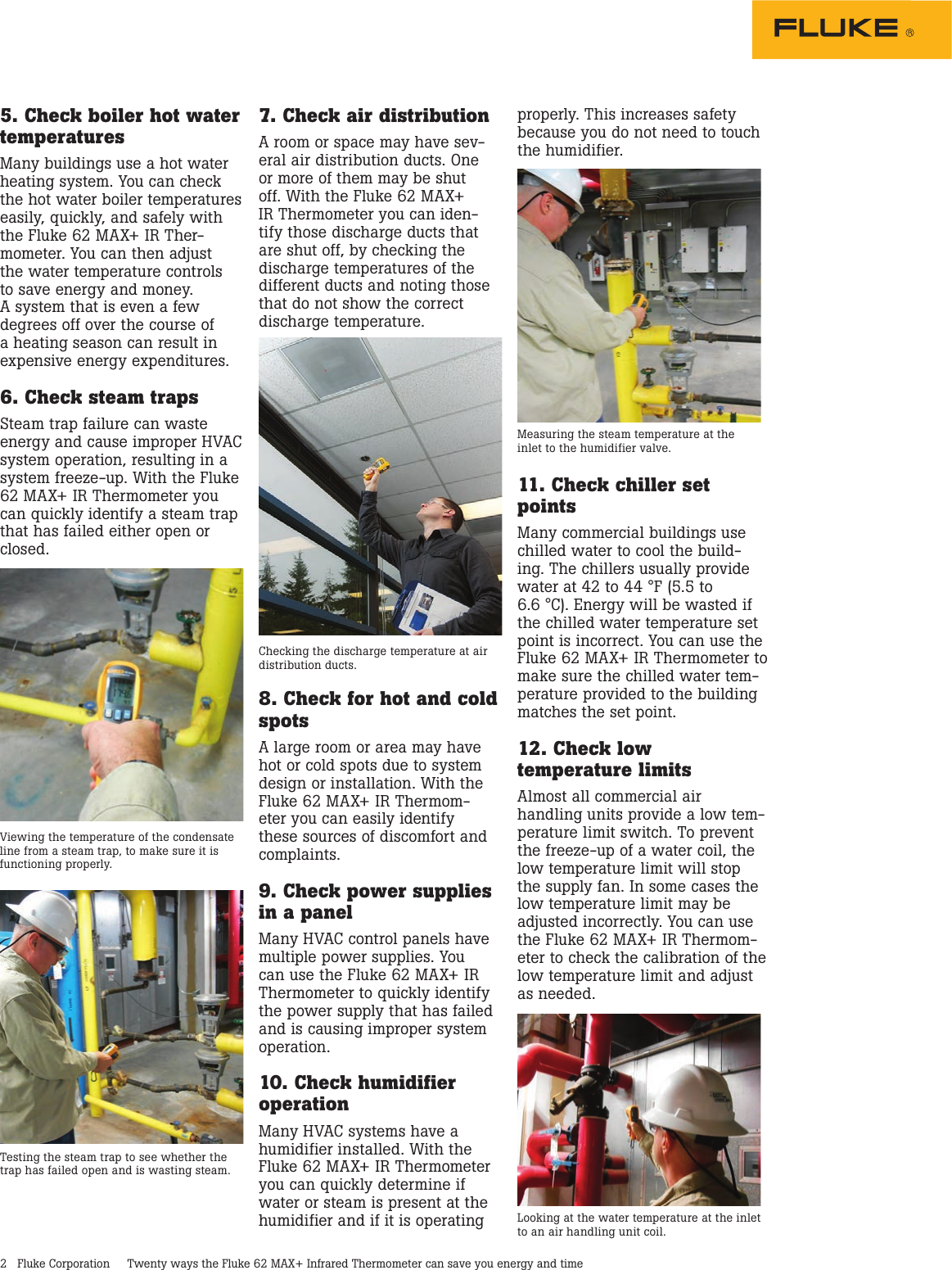 Page 2 of 3 - Fluke Fluke-62-Max-Application-Note- Twenty Ways The 62 MAX+ Infrared Thermometer Can Save You Energy And Time  Fluke-62-max-application-note