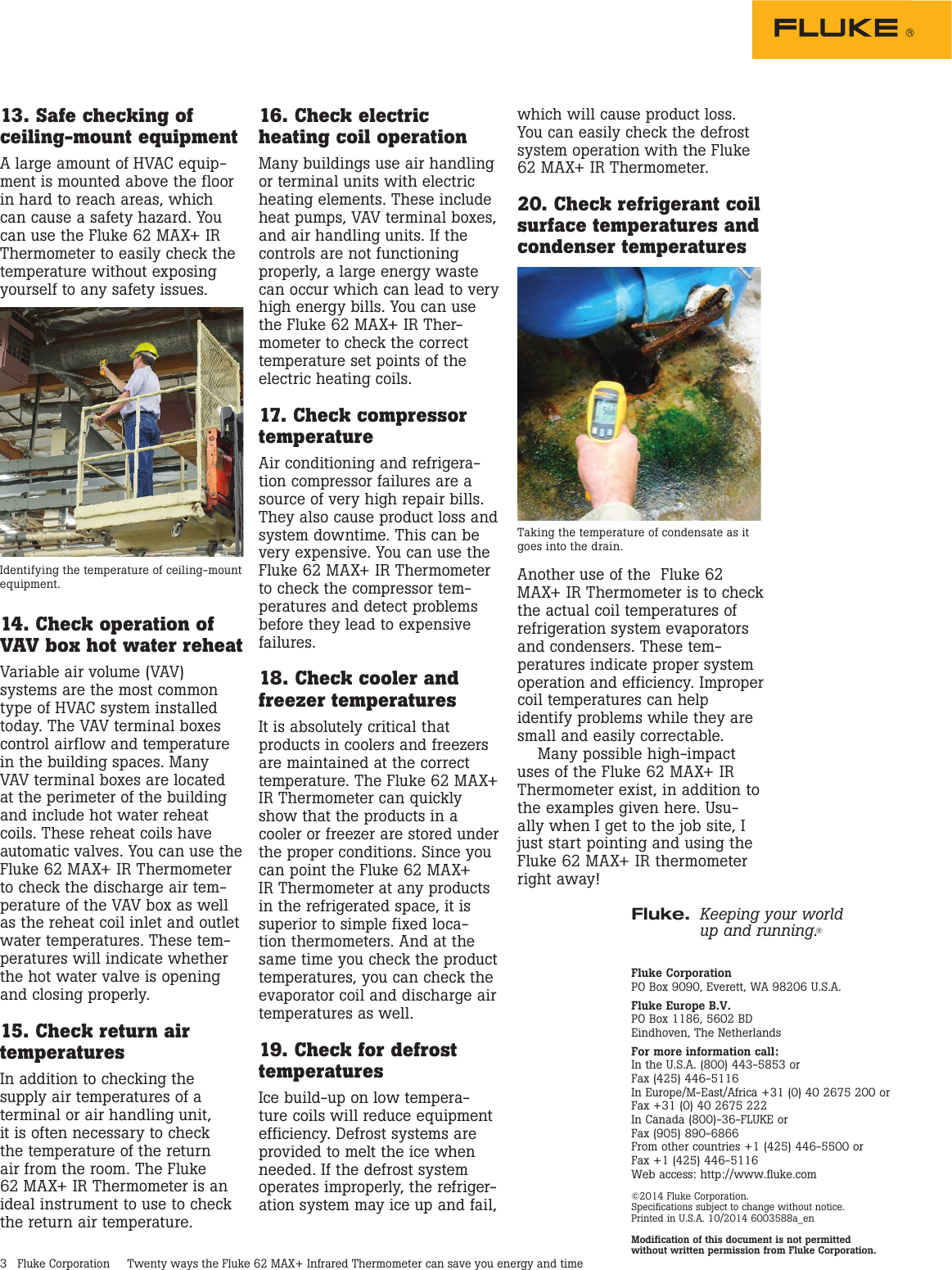 Page 3 of 3 - Fluke Fluke-62-Max-Application-Note- Twenty Ways The 62 MAX+ Infrared Thermometer Can Save You Energy And Time  Fluke-62-max-application-note