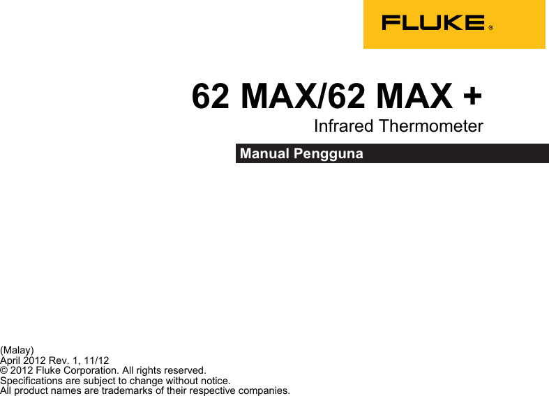 Fluke 62 Max Users Manual