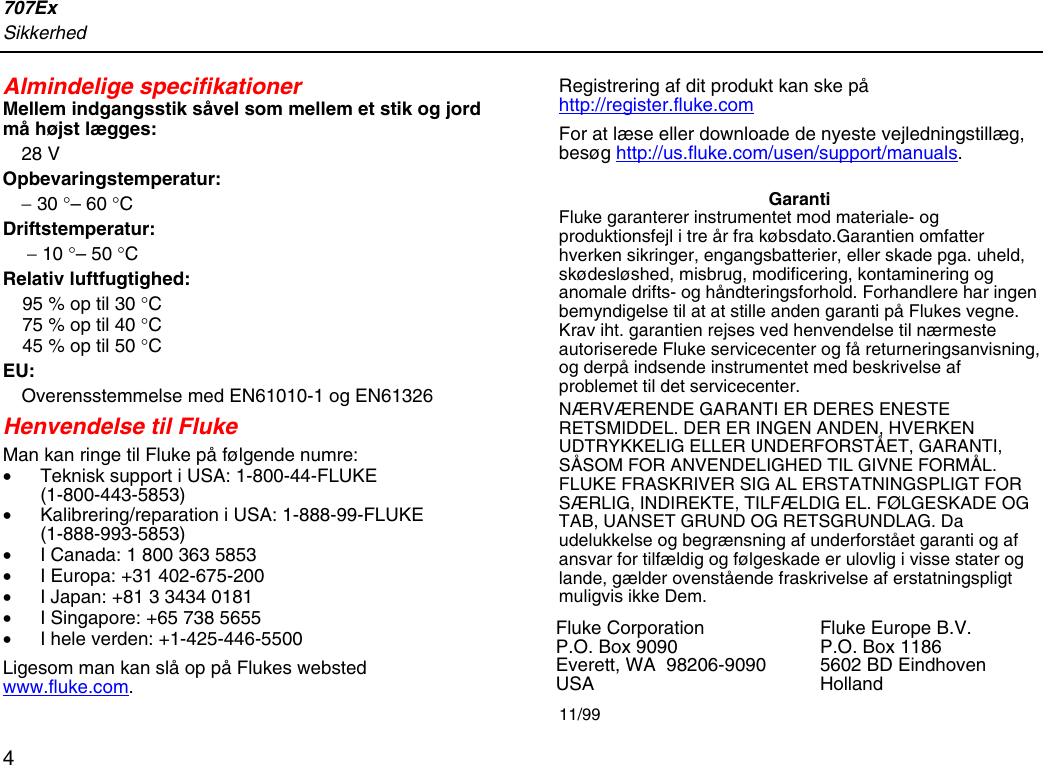 Page 4 of 4 - Fluke Fluke-707Ex-Users-Manual Text