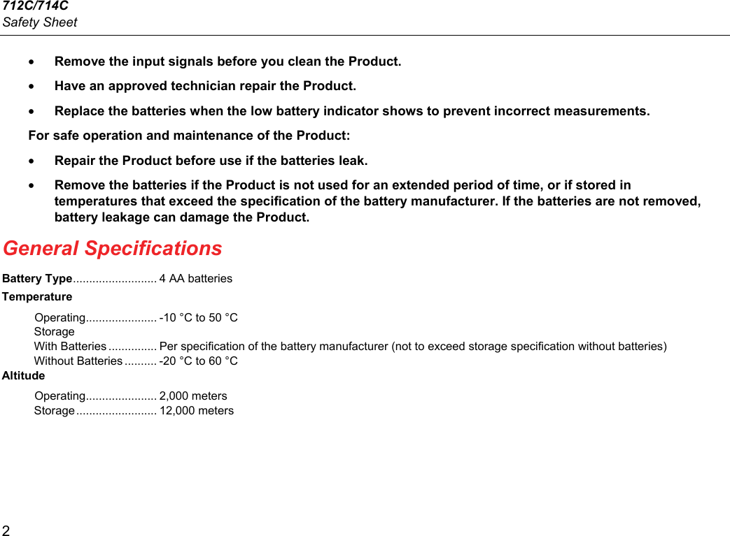 Page 2 of 4 - Fluke Fluke-714B-Users-Manual-  Fluke-714b-users-manual