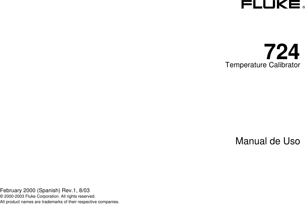 Fluke 724 Users Manual