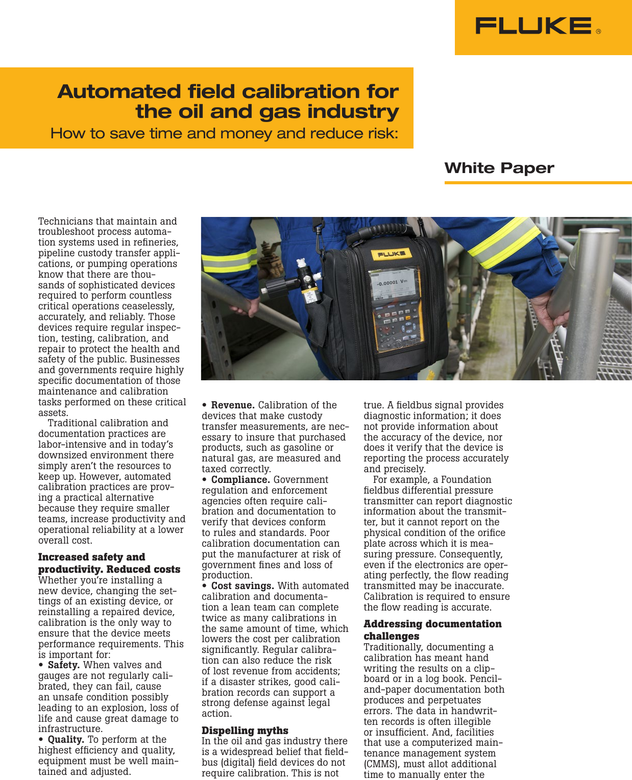 Page 1 of 2 - Fluke Fluke-754-ing-Application-Note- Calibration And Ation For Process Manufacturing  Fluke-754-ing-application-note