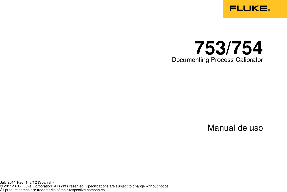 Fluke 754 ing Users Manual 0master