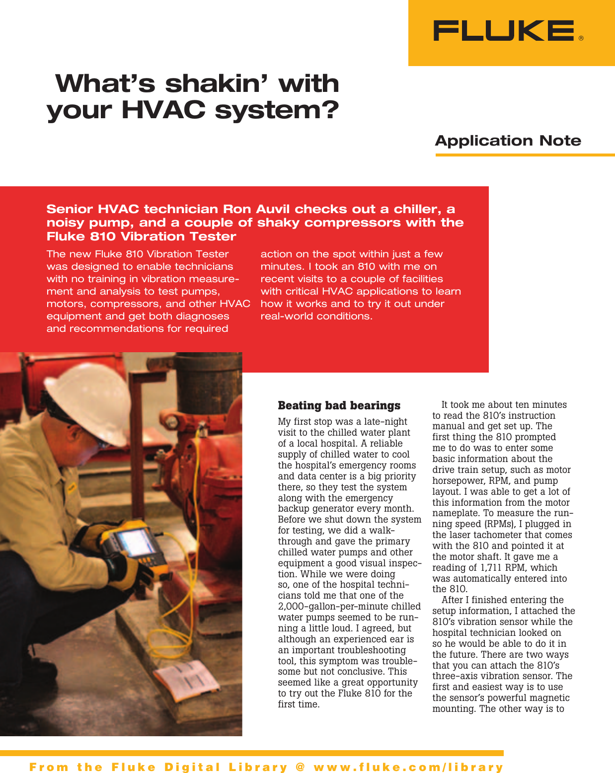 Page 1 of 3 - Fluke Fluke-810-Application-Note- What’s Shakin’ With Your HVAC System?  Fluke-810-application-note