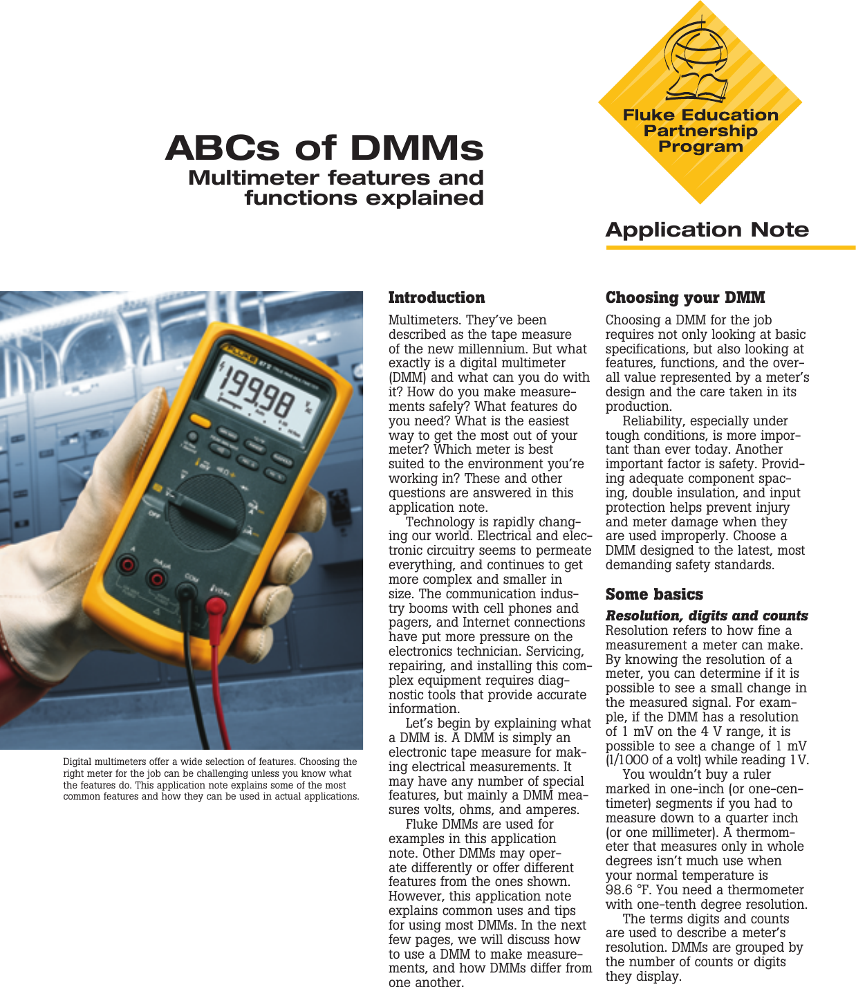 Page 1 of 7 - Fluke Fluke-83V-Application-Note-  Fluke-83v-application-note