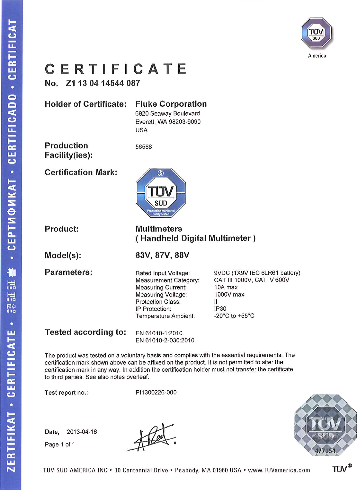 Page 1 of 1 - Fluke Fluke-87V-Industrial-Users-Manual-  Fluke-87v-industrial-users-manual