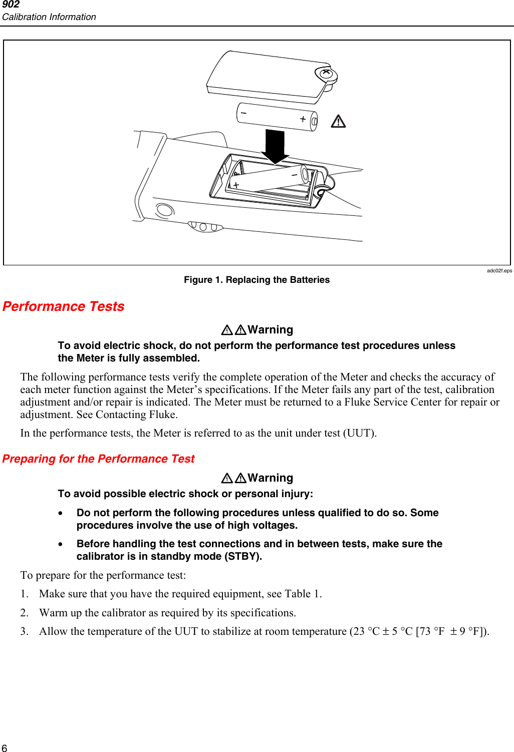 Page 6 of 12 - Fluke Fluke-902-Users-Manual 902_caltext