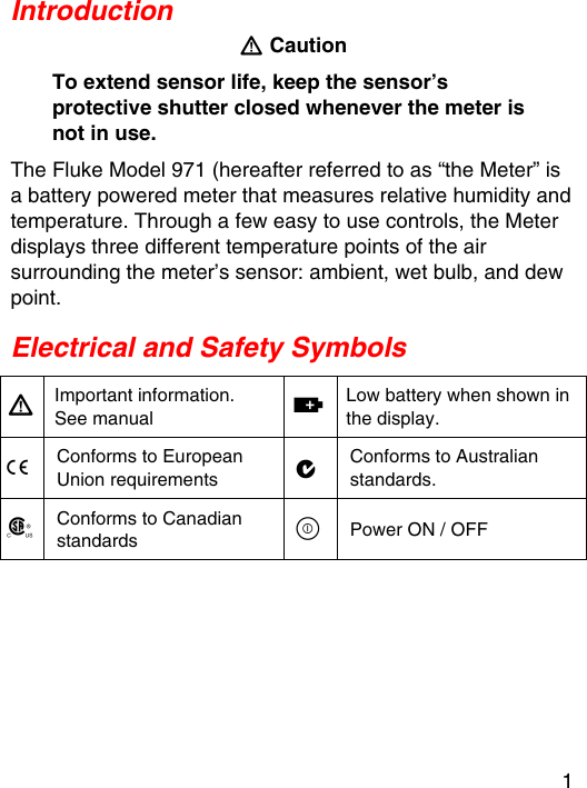 Page 3 of 12 - Fluke Fluke-971-Users-Manual-  Fluke-971-users-manual