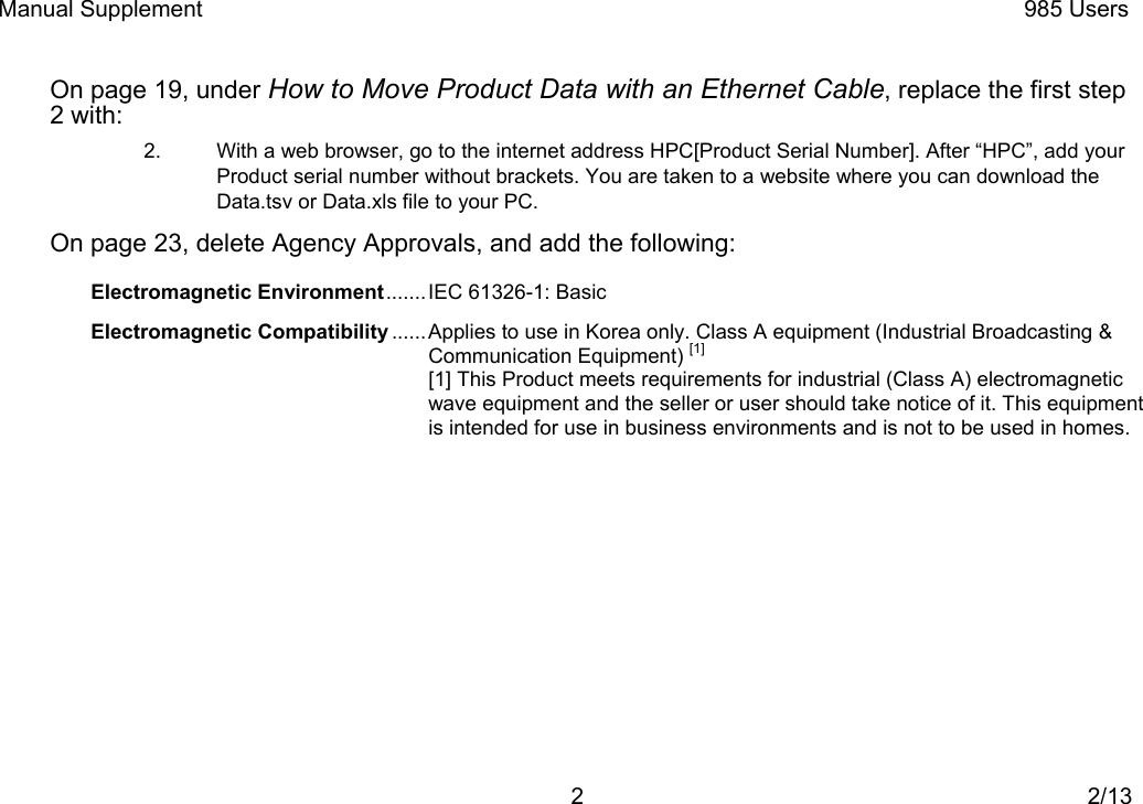 Page 3 of 3 - Fluke Fluke-985-Users-Manual MS1.