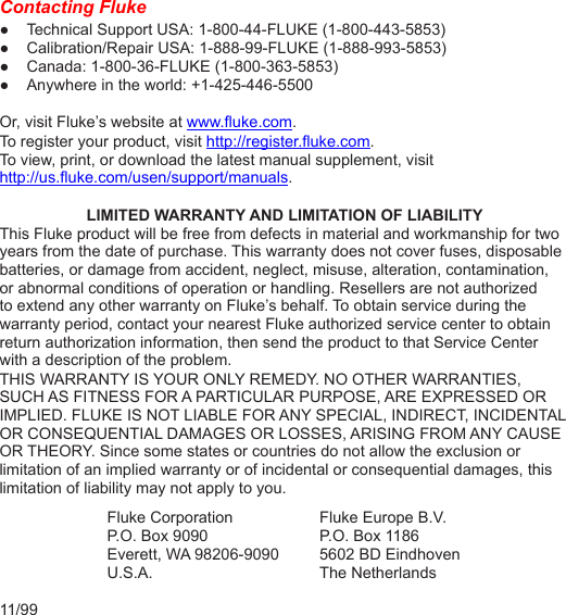 Page 2 of 2 - Fluke Fluke-Lvd2-Volt-Light-Users-Manual-  Fluke-lvd2-volt-light-users-manual