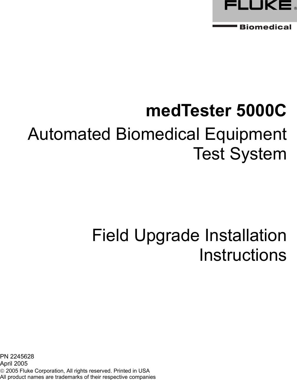 Page 1 of 12 - Fluke Fluke-Network-Device-Meder-5000C-Users-Manual-  Fluke-network-device-meder-5000c-users-manual