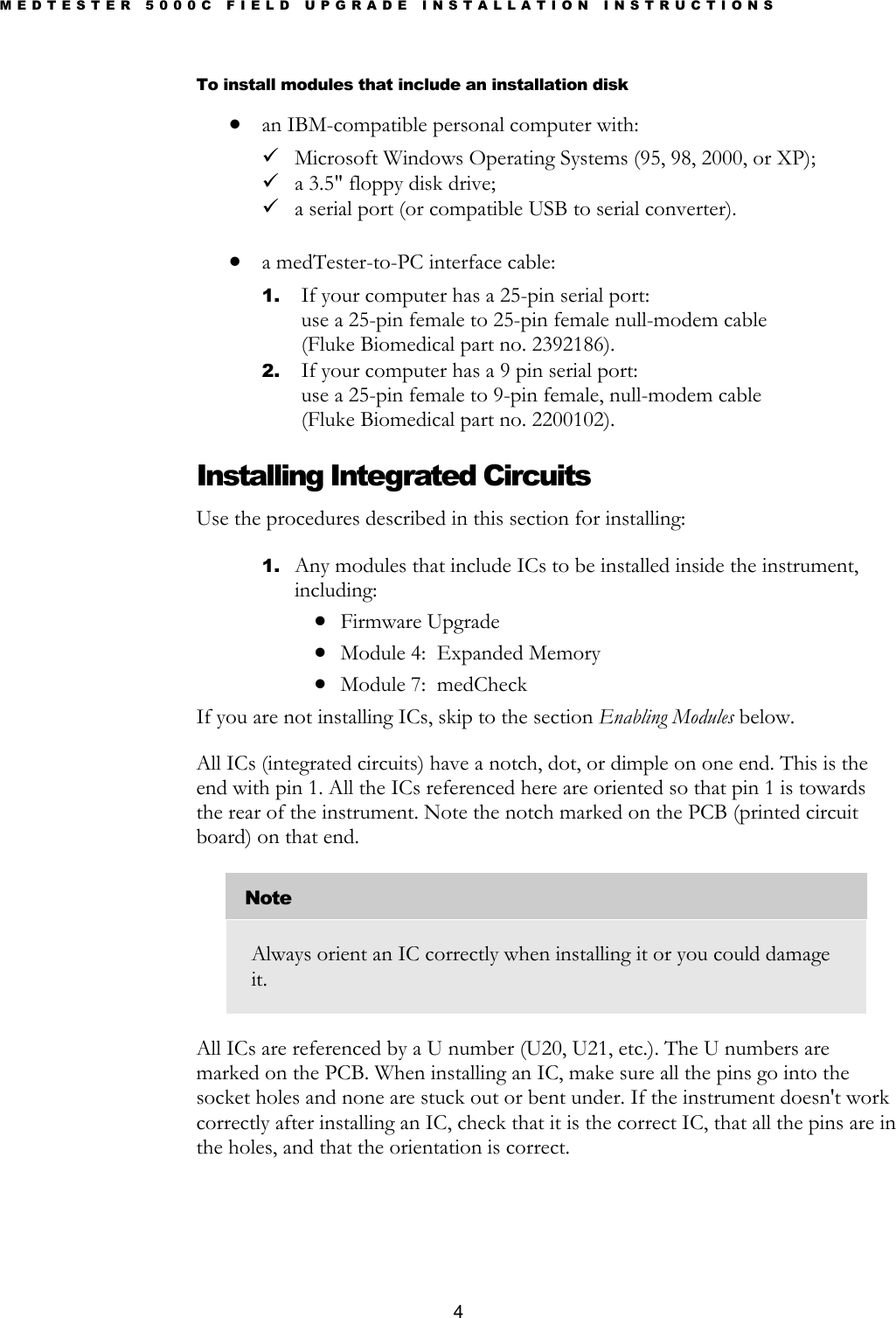 Page 6 of 12 - Fluke Fluke-Network-Device-Meder-5000C-Users-Manual-  Fluke-network-device-meder-5000c-users-manual