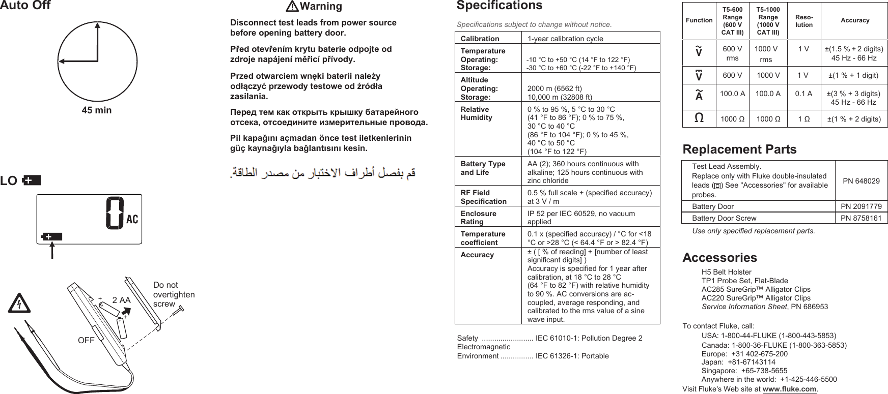 Page 2 of 2 - Fluke Fluke-T5-1000-Users-Manual- T5______icrus0200  Fluke-t5-1000-users-manual