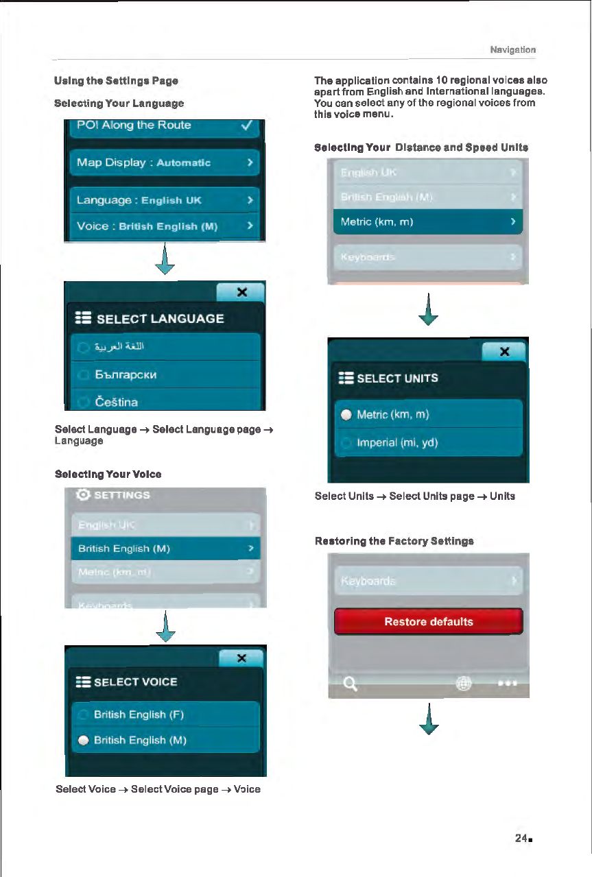 Page 30 of FlyAudio 76124H01F4 Navigation System User Manual