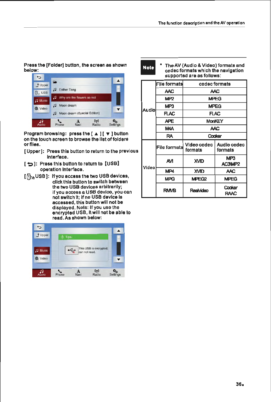 Page 42 of FlyAudio 76124H01F4 Navigation System User Manual