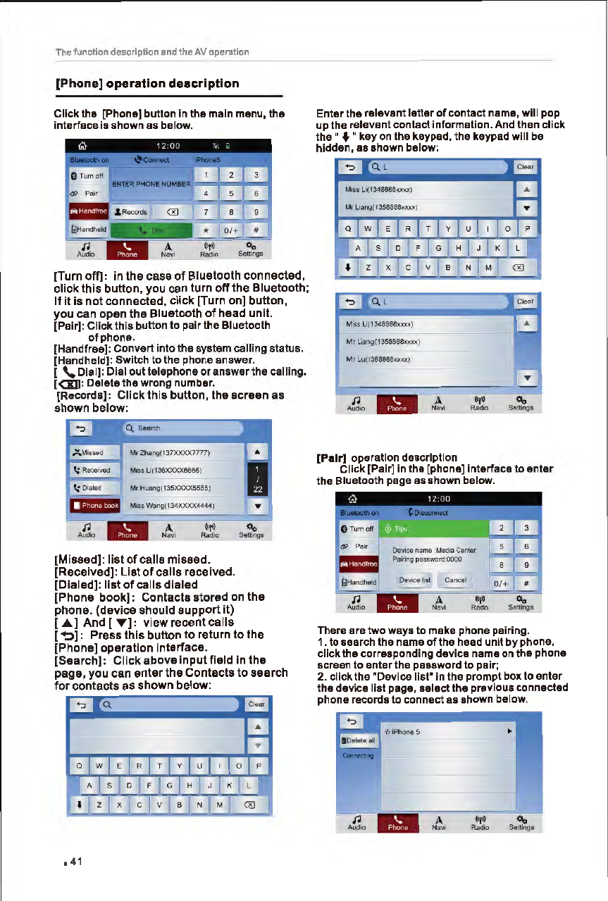 Page 47 of FlyAudio 76124H01F4 Navigation System User Manual