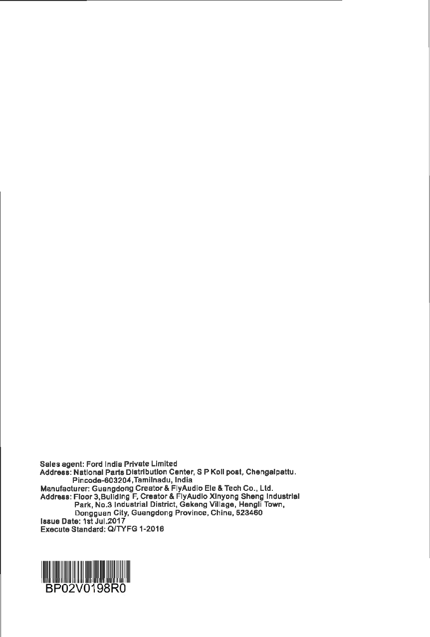 Page 62 of FlyAudio 76124H01F4 Navigation System User Manual