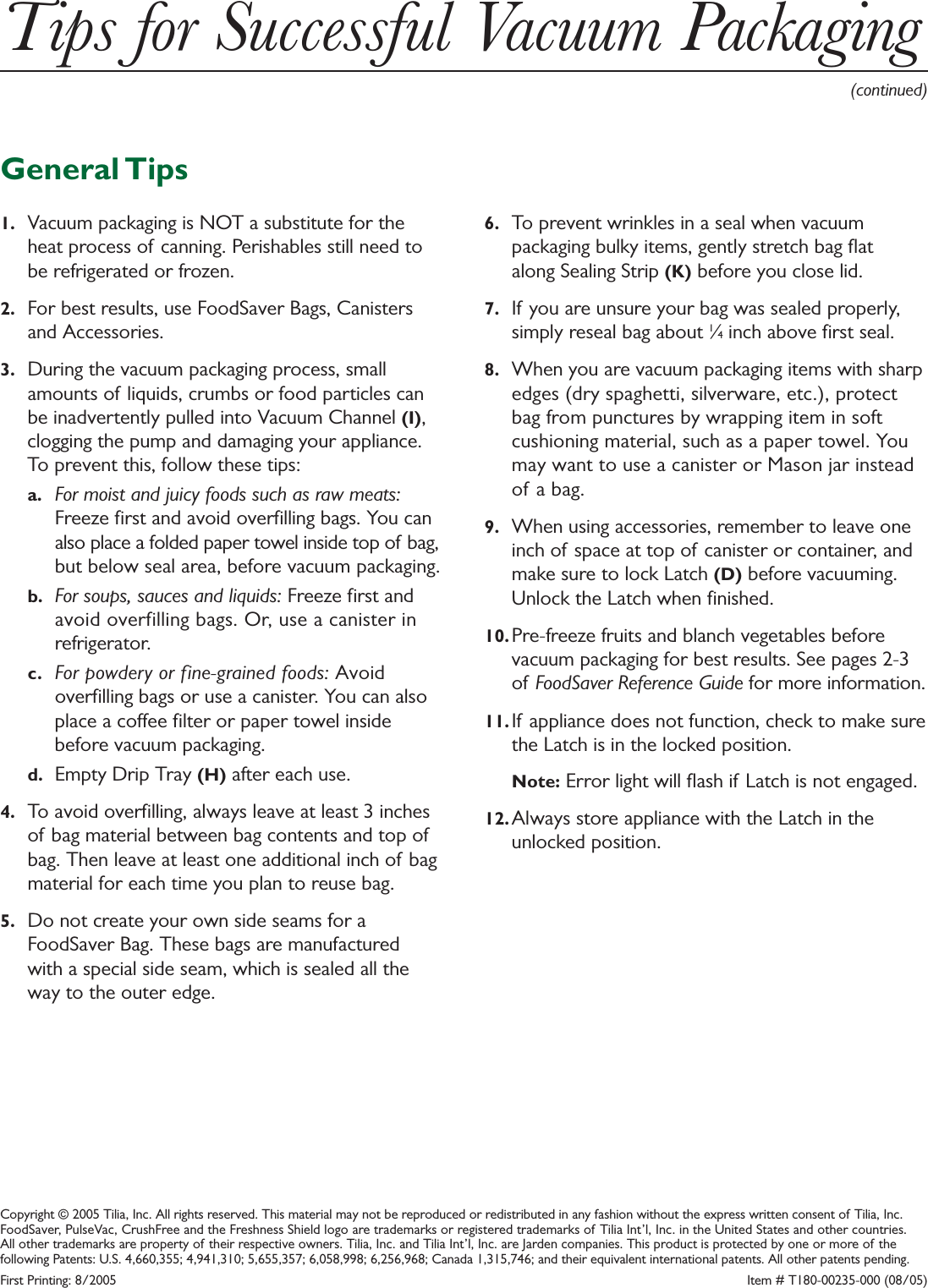 Page 2 of 6 - Food-Saver Food-Saver-V2490-Quick-Start-Guide- ManualsLib - Makes It Easy To Find Manuals Online!  Food-saver-v2490-quick-start-guide