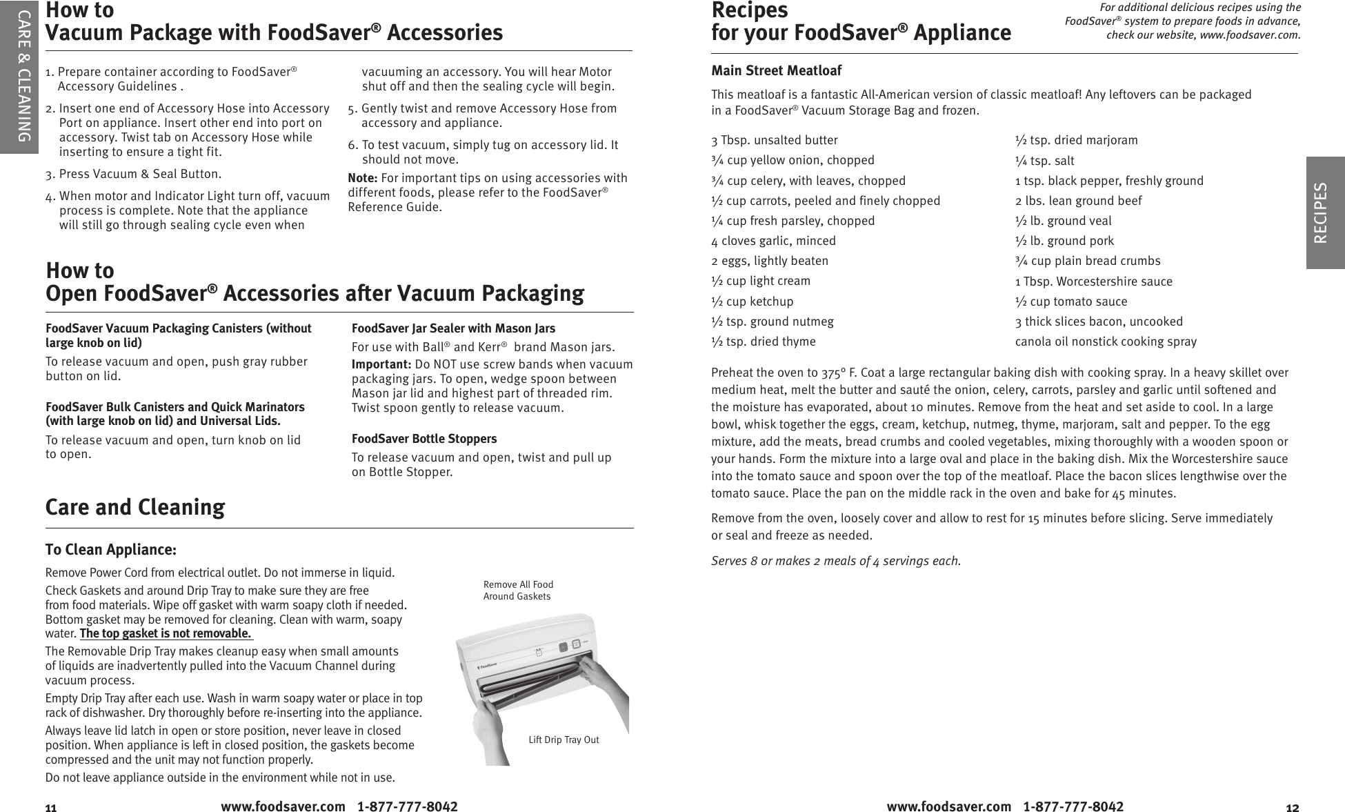 Page 7 of 10 - Food-Saver Food-Saver-V3020-And-3040-Owners-Manual FSV3000_IB