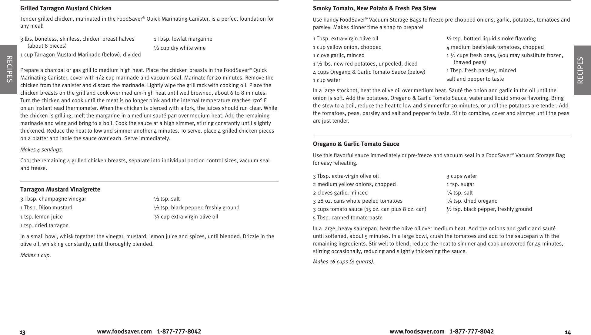 Page 8 of 10 - Food-Saver Food-Saver-V3020-And-3040-Owners-Manual FSV3000_IB