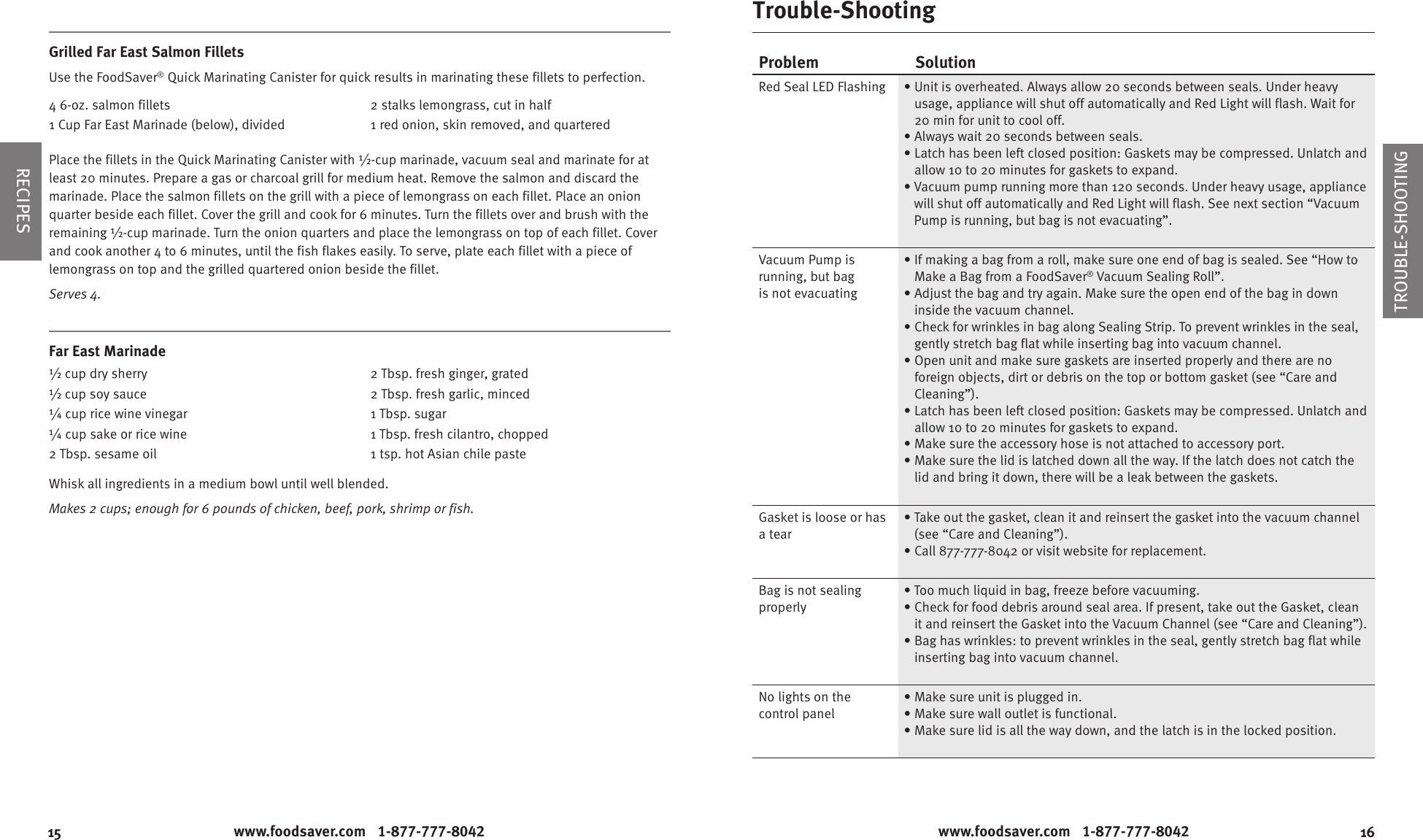Page 9 of 10 - Food-Saver Food-Saver-V3020-And-3040-Owners-Manual FSV3000_IB